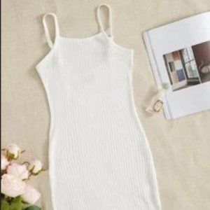 SHEIN Lettuce Trim Rib-knit Slip Dress Sz: XL